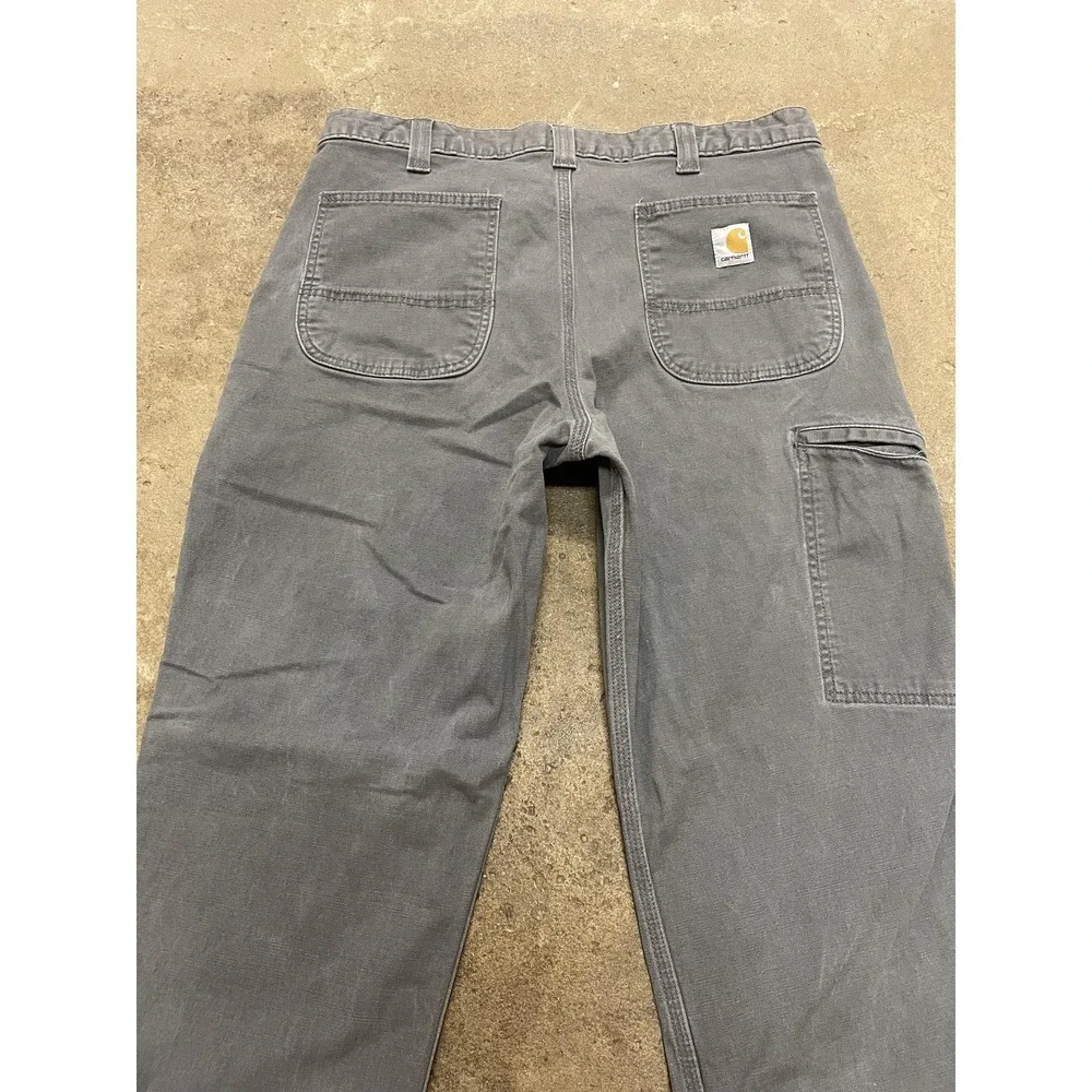Carhartt Pants‎ Mens 36x30 Gray Rugged Flex Relaxed Fit Carpenter Work 102291